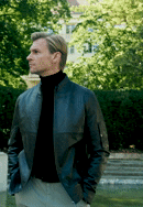 Geacă de piele bărbătească cu buzunar pe mânecă, maro închis, 101-09-854-4-2XL, Fotografie 0