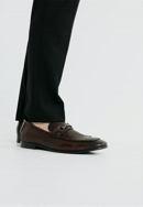 Pánske kožené mokasíny, tmavohnedá, 100-M-515-4-45, Obrázok 0