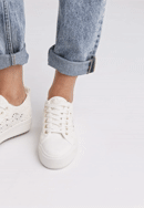 Dámské boty s prolamovaným vzorem, špinavě bílá, 100-DP-802-9-39, Obrázek 0