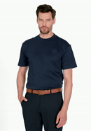 T-shirt męski z bawełny, granatowy, M0-99-100-1-L, Zdjęcie 0