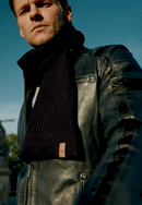 Férfi motoros bőrdzseki, sötétkék, 100-09-809-4-L, Fénykép 0