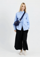 Damenhandtasche aus Nylon mit zwei Fächern, dunkelblau, 29-4P-203-90, Bild 0