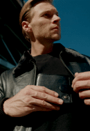 Portofel de piele, mediu, negru, 39-1-125-1, Fotografie 0