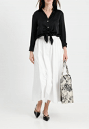 Női mintás jacquard shoppertáska, krém-fekete, 99-4E-500-X9, Fénykép 0