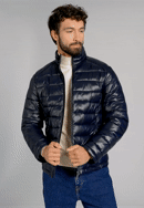 Férfi steppelt kabát, sötétkék, 101-9D-251-N-XL, Fénykép 0