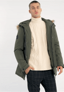 Bélelt férfi kabát, zöld, 97-9D-950-1-M, Fénykép 0