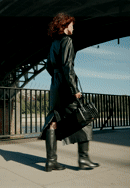 Dvouřadý kabát z přírodní ovčí kůže, černá, 101-09-803-1-M, Obrázek 0