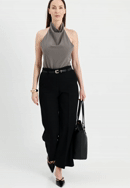 Dámská kabelka z ekokůže, černo-zlatá, 100-4Y-006-8G, Obrázek 0