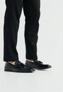 Férfi bőr mokaszin, fekete, 100-M-702-4-41, Fénykép 0