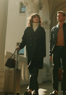 Palton pentru femei cu două rânduri de nasturi din amestec de lână, negru, 101-9W-504-1-M, Fotografie 0