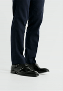 Férfi csatos félcipő, fekete, 100-M-517-1-44, Fénykép 0