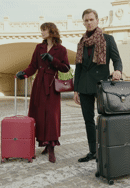 Damski płaszcz wełniany z domieszką kaszmiru, bordowy, 101-9W-701-N-S, Zdjęcie 0