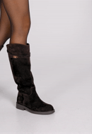 Dámske semišové čižmy, hnedá, 101-D-402-4-41, Obrázok 0