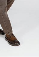 Herrenstiefel aus Leder mit perforierten Details, braun, 101-M-515-1-43, Bild 0